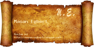 Masan Egbert névjegykártya